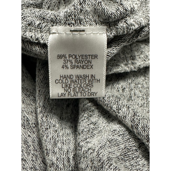 Gibson Womens Tunic Top Gray Marled Long Sleeve Convertible Neck High Low XS New - Picture 9 of 9